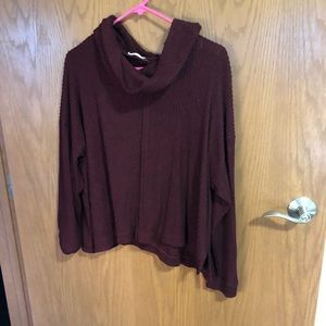 LUSH cowl neck sweater